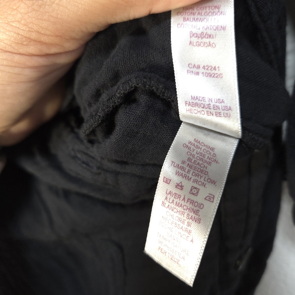 VELVET By Graham & Spencer Elia Cotton Gauze Jumpsuit Small Black - Picture 16 of 16